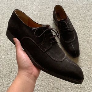 men’s Canali suede oxfords